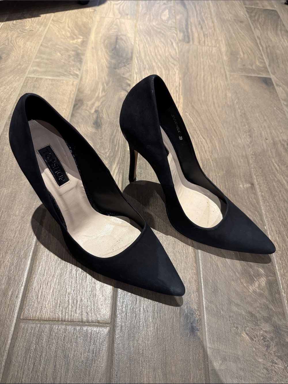 Topshop Black Pointed-Toe Stiletto Heels
